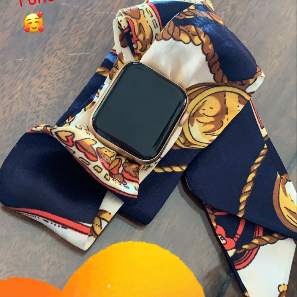 Silk wrist wrap for Apple Watch